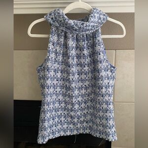Sail to Sable Cowl Neck Tweed Top